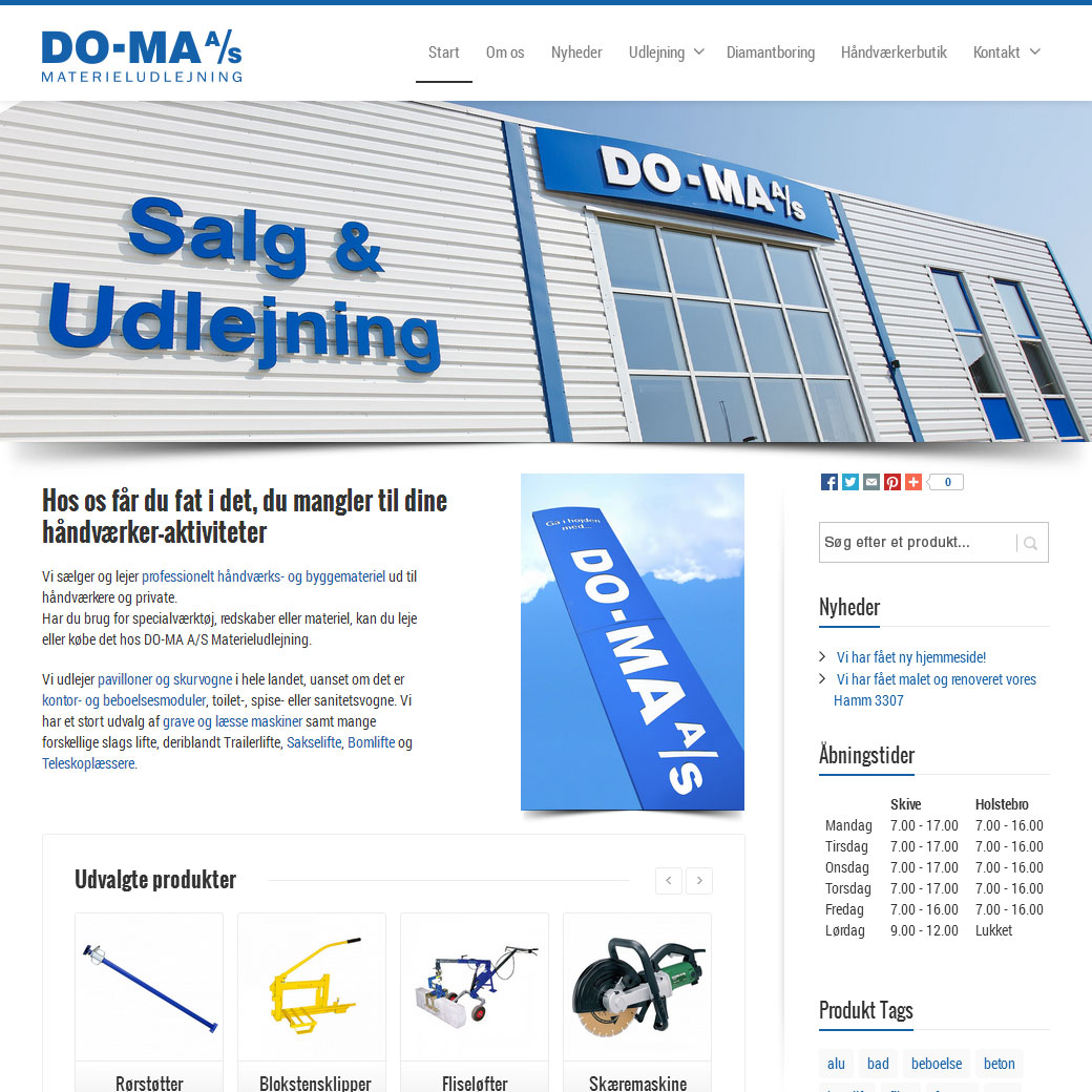 Ny hjemmeside til DO-MA A/S - Artco